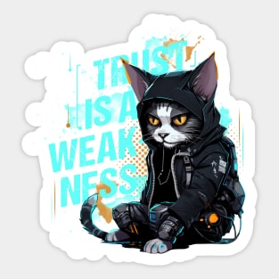 Hacker Cat Cyber Android Sticker